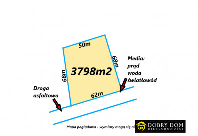 Działka 3798m2 Biele — zdjęcie od frontu
