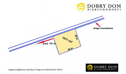 Działka 1071m2 Olmonty — widok główny