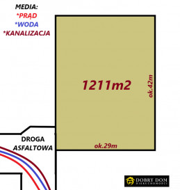 Działka 1211m2 Dąbrowa Białostocka — widok główny
