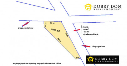 Działka 1800m2 Dobrzyniewo Duże — widok główny