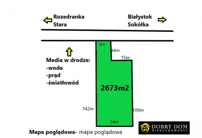 Działka 2673m2 Jałówka — zdjęcie od frontu