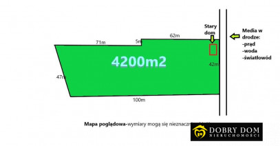 Działka 4200m2 Halickie — zdjęcie od frontu