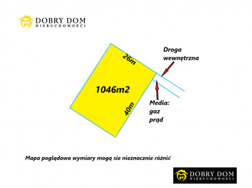 Działka 1046m2 Niewodnica Kościelna — widok główny