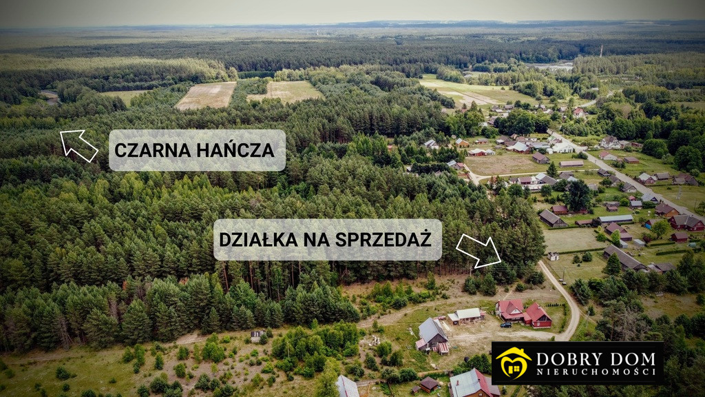 Działka z prawem zabudowy przy Czarnej Hańczy