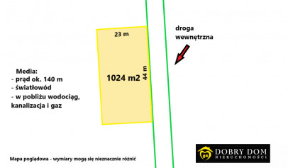 Działka 1024m2 Osowicze — zdjęcie od frontu