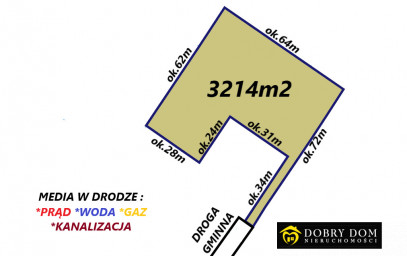 Działka 3214m2 Niewodnica Kościelna — widok główny