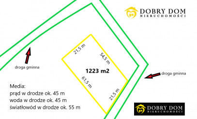 Działka 1223m2 Doratynka — widok główny