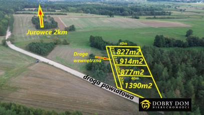 Działka 877m2 Leńce — widok główny
