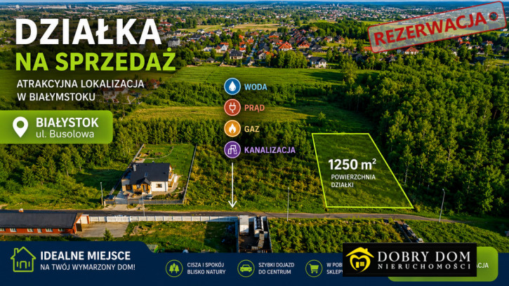 Działka Sprzedaż Białystok Dojlidy Górne 1