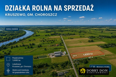 Działka 16393m2 Kruszewo — zdjęcie od frontu
