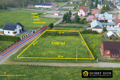 Działka 1700m2 Nowy Dwór — widok główny