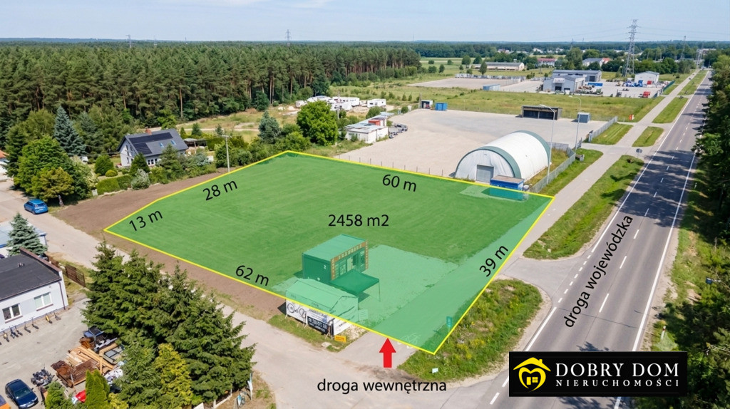 Działka komercyjna P,U 2458m²