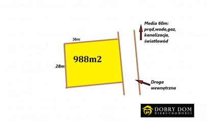 Działka 988m2 Białystok — zdjęcie od frontu