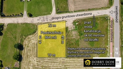 Działka 871m2 Brańsk — widok główny