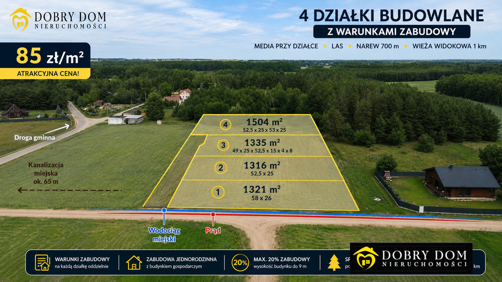 Działki budowlane - Góra gm. Krypno