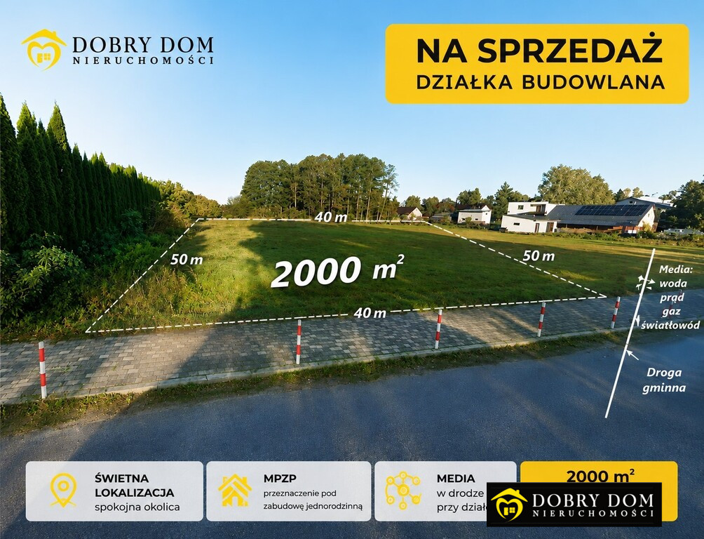Działka budowlana 2000 m2