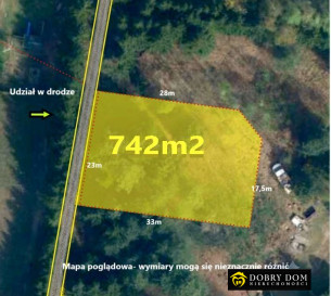 Działka 742m2 Hryniewicze — widok główny