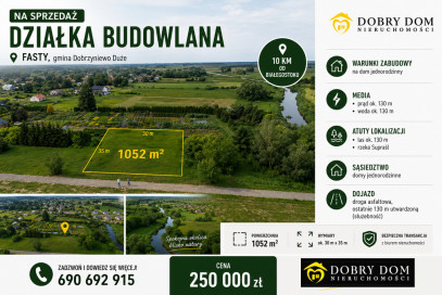 Działka 1052m2 Fasty — widok główny