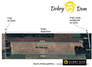 Działka 68700m2 Łopuchowo — zdjęcie od frontu