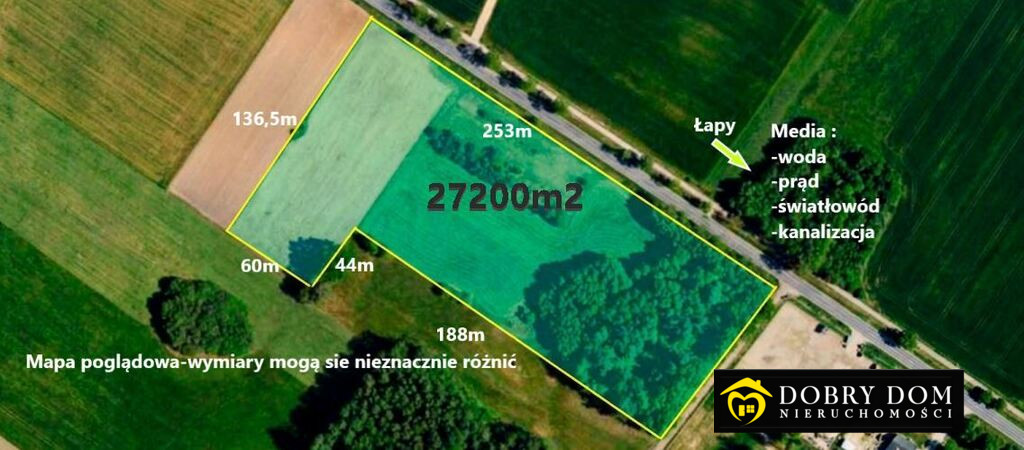 Działka inwestycyjna Łapy