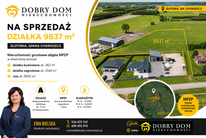 Działka Sprzedaż Złotoria 1