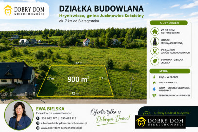 Działka 900m2 Hryniewicze — widok główny