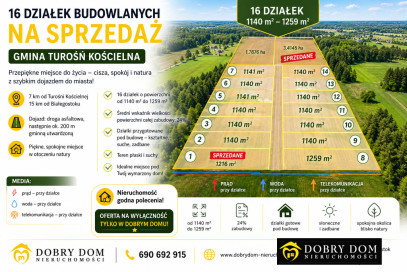 Działka 1140m2 Pomigacze — widok główny