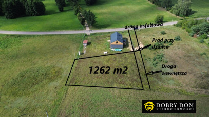 Działka 1262m2 Ogrodniki Barszczewskie — zdjęcie od frontu