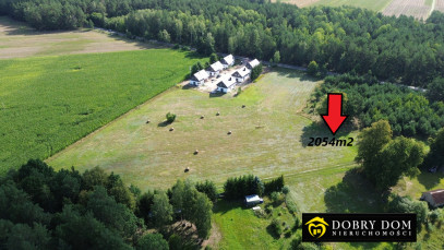 Działka 2054m2 Kościuki — zdjęcie od frontu