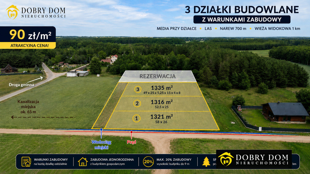 Działki budowlane - Góra gm. Krypno