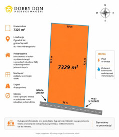 Działka 7329m2 Ogrodniczki - zdjęcie od frontu