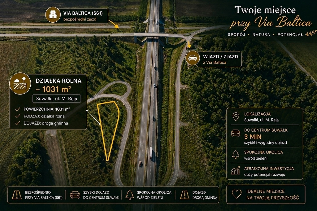 Działka rolna w Suwałkach