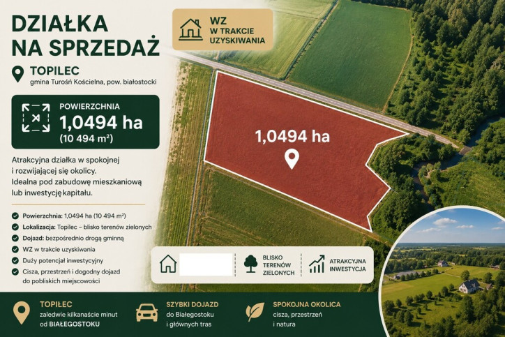 Działka Sprzedaż Topilec 1