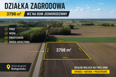 Działka 3798m2 Biele - widok główny