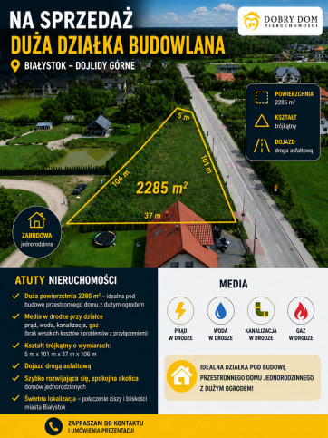 Działka Sprzedaż Białystok Dojlidy Górne 1