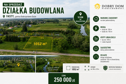 Działka 1052m2 Fasty — widok główny