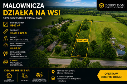 Działka 5842m2 Michałowo - widok główny