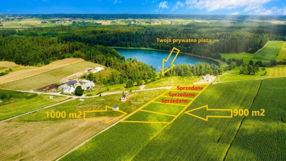 Działka 900m2 Bakałarzewo — zdjęcie od frontu