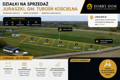 Działka 1013m2 Juraszki — widok główny