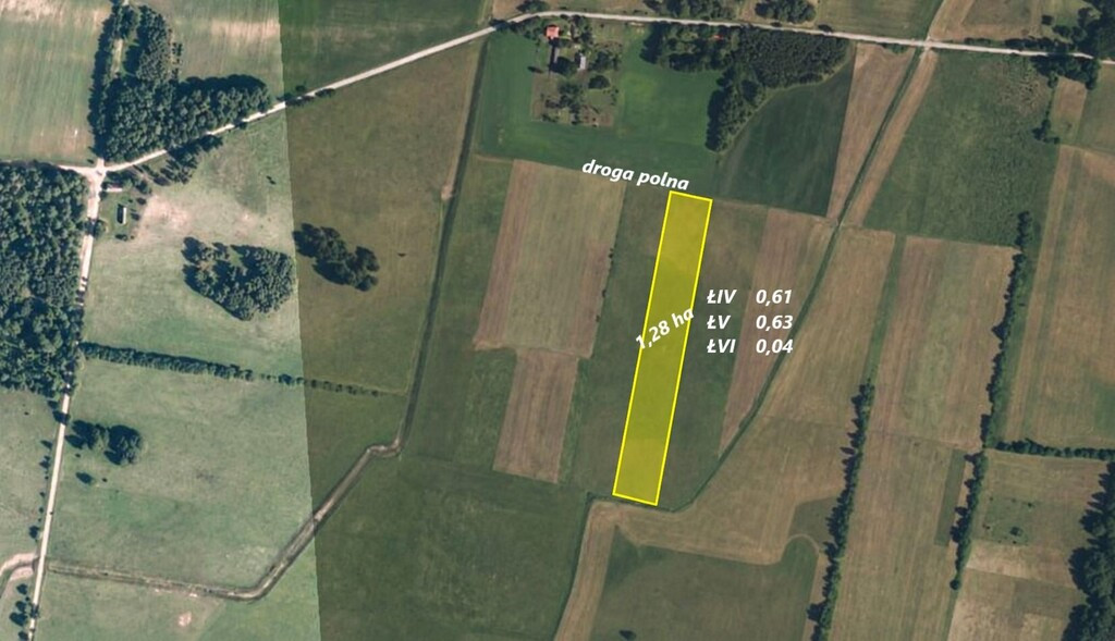 Działka rolna 1,28 HA