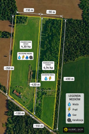 Działka 84400m2 Dobrzyniówka - widok główny