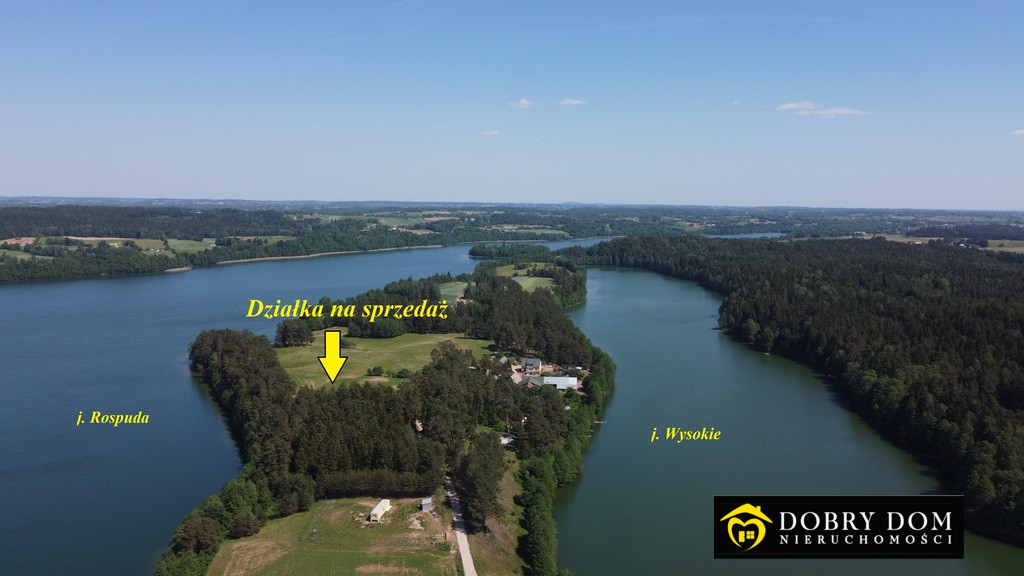 Działka z linią brzegową jeziora Rospuda