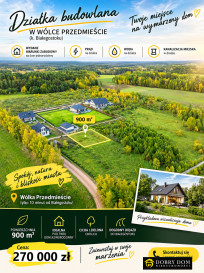 Działka 900m2 Wólka-Przedmieście - zdjęcie od frontu