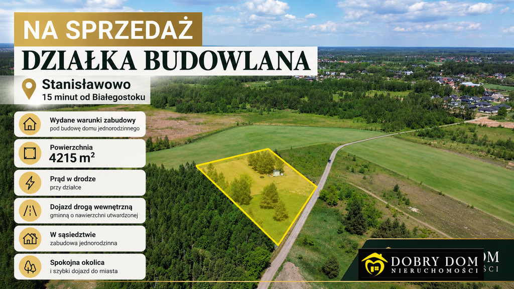 Duża działka budowlana w Stanisławowie