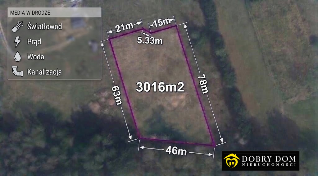 Działka 3016m2 Sielachowskie - widok główny